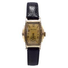 Art Deco Herren-Wolkenkratzer-Armbanduhr von Bulova:: um 1937