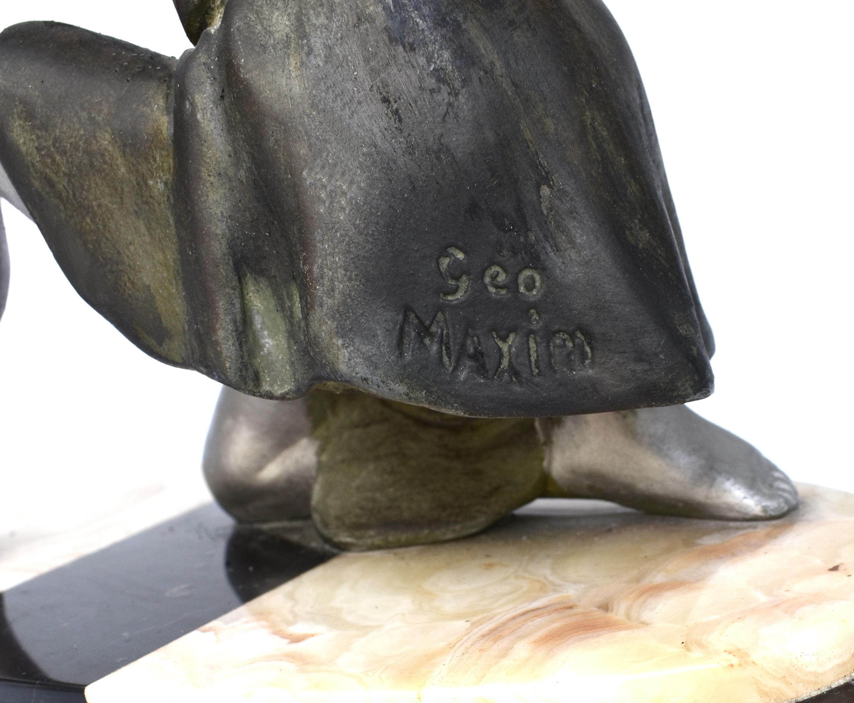 Figura femminile Art Deco Geo Maxim, 1930 ca. in vendita 1