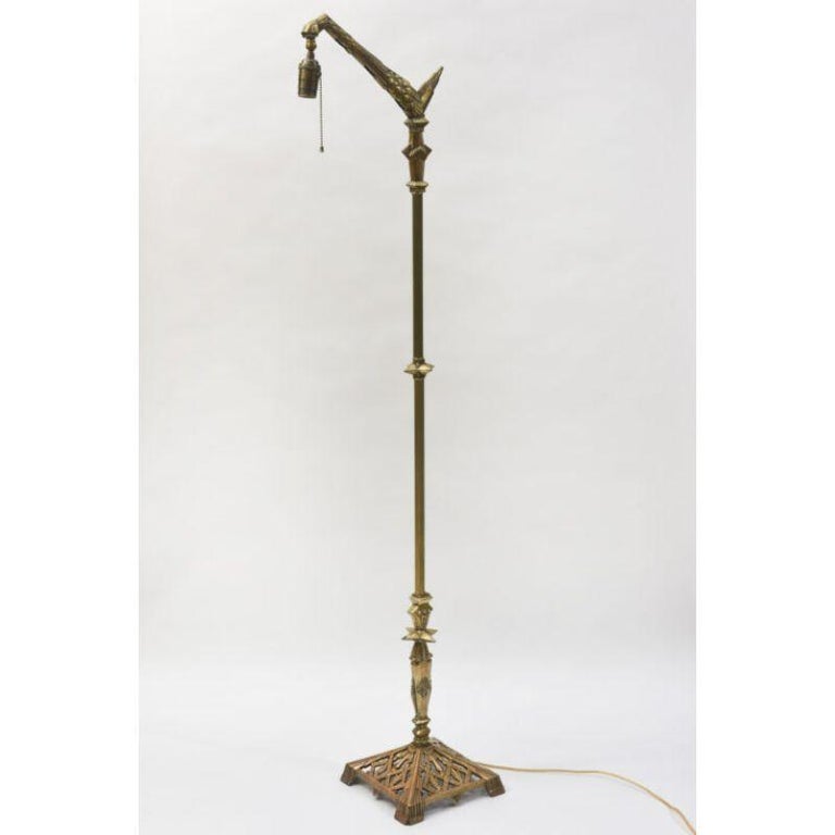 Art Deco Geometric Bridge Lamp For Sale at 1stDibs