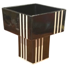 Geometrischer Keramik-Ikebana-Blumenständer im Art-Déco-Stil, signiert, Modell Nr. 292, um