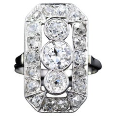 Art Deco Geometrischer Diamantring Circa 1920er Jahre