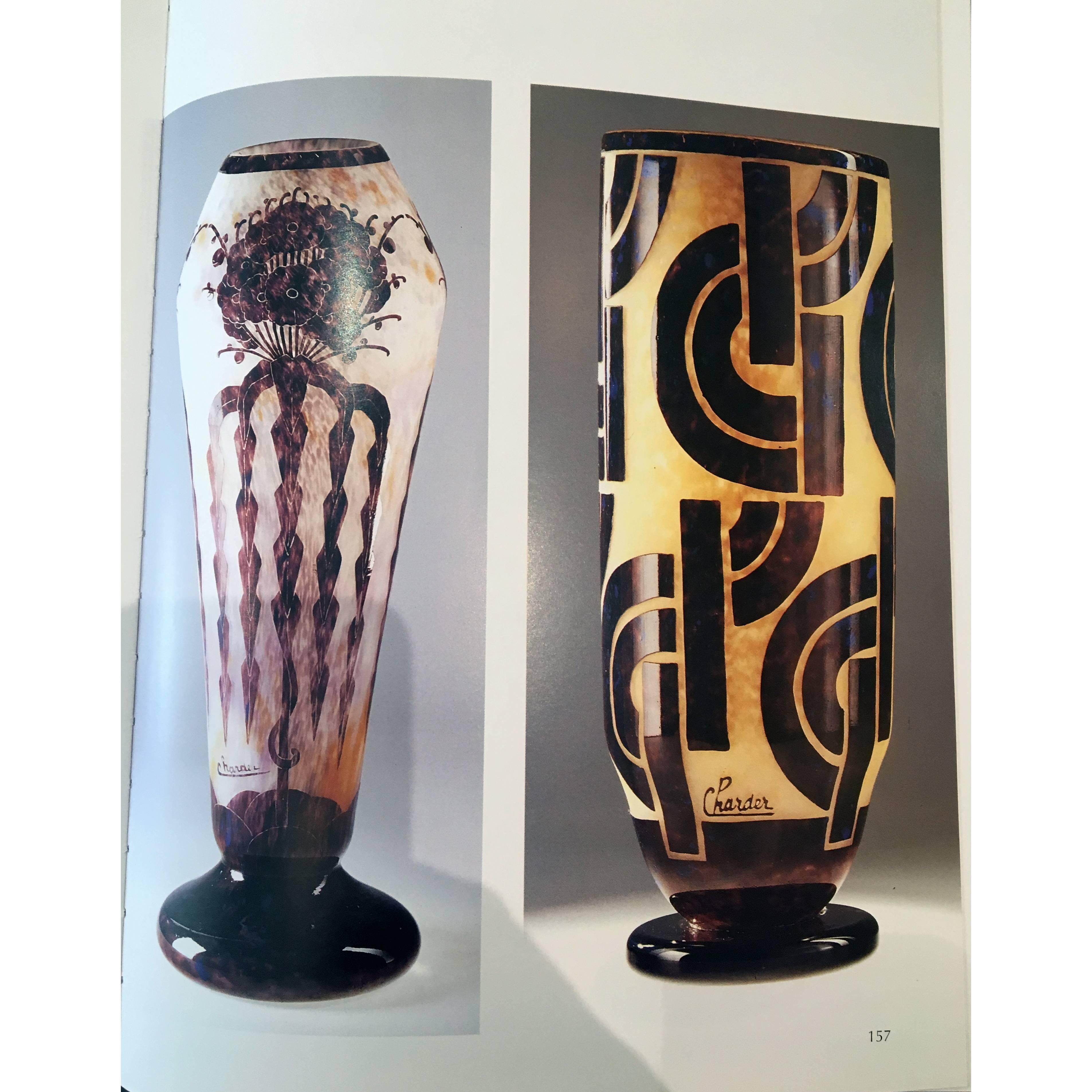 Early 20th Century Art Deco Geometric Glass Vase by Le Verre Francais - Schneider
