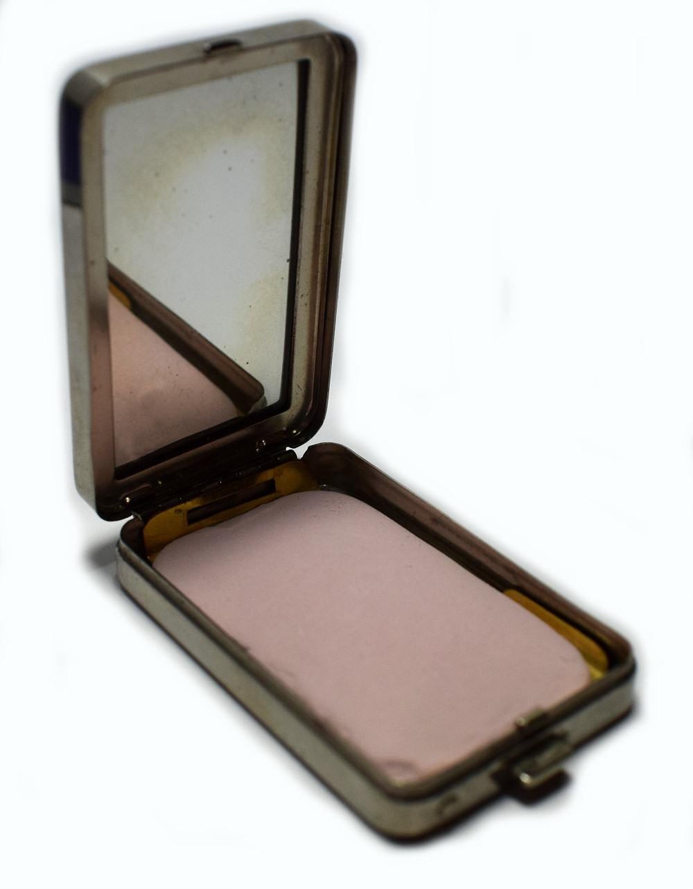 Art Deco Geometric Ladies Powder Compact Du Barry 2