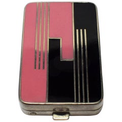 Vintage Art Deco Geometric Ladies Powder Compact Du Barry