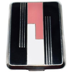 Art Deco Geometric Ladies Powder Compact Du Barry