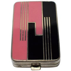 Vintage Art Deco Geometric Ladies Powder Compact Du Barry