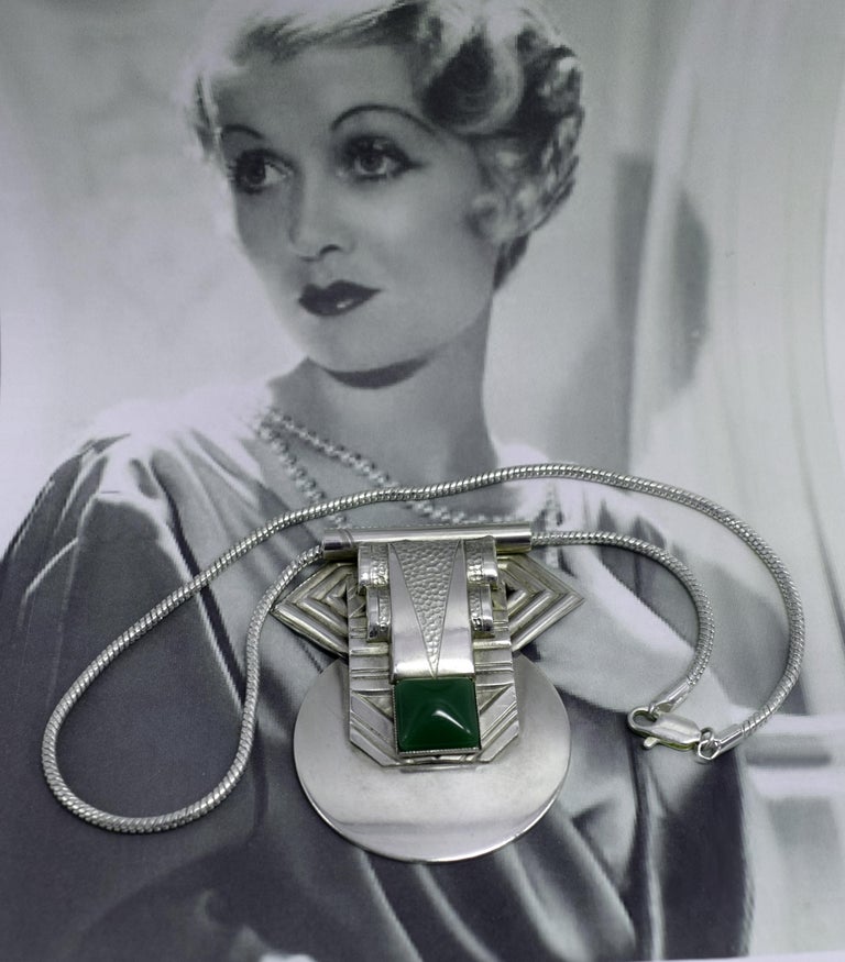 Art Deco Geometric Modernist Ladies Necklace, circa 1930s For Sale at ...