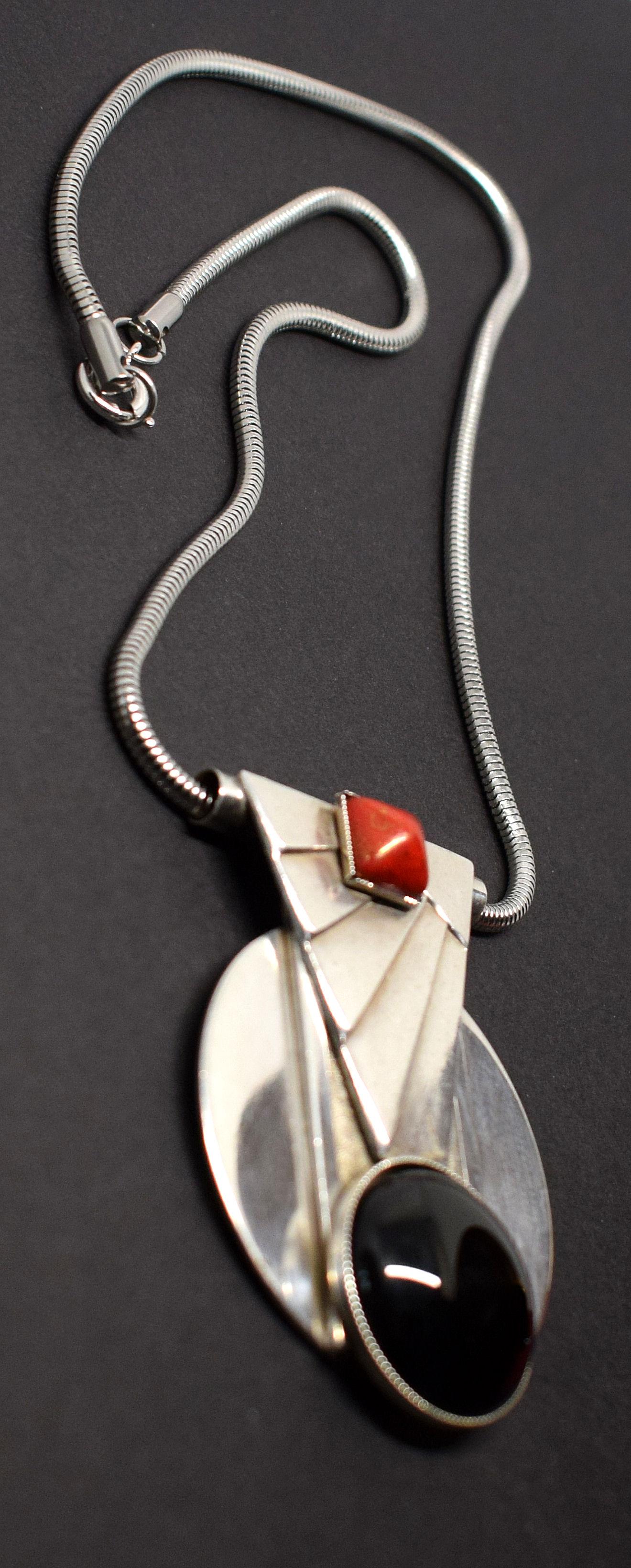 Art Deco Geometric Modernist Ladies Necklace, circa 1930s In Good Condition In Westward ho, GB