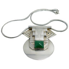 Collier pour femme Art Déco géométrique moderniste, c. 1930