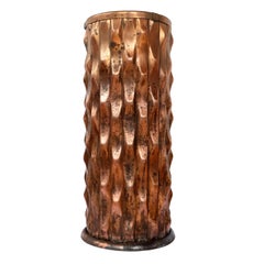 Art Deco Geometrischer skulpturaler Kupferschirmständer/ Schirmständer/Ständer, Maschinenzeitalter