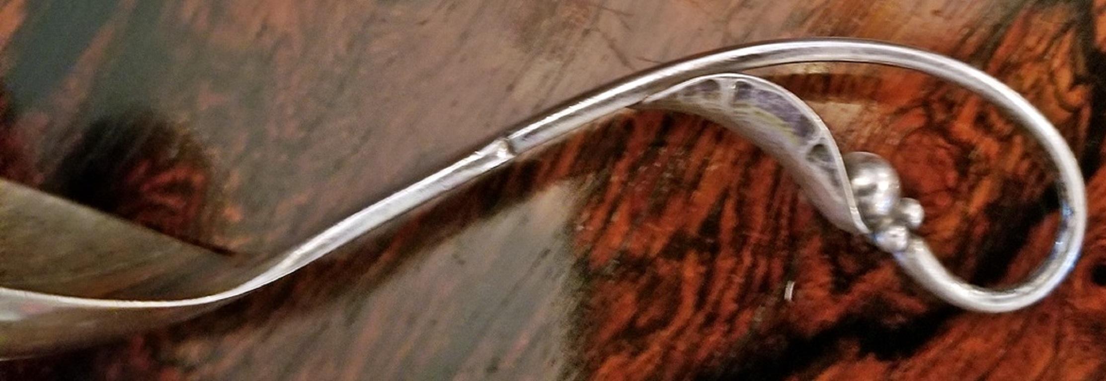 Cuchara Caddy de plata de ley estilo Art Déco de Georg Jensen nº 21 siglo XX en venta