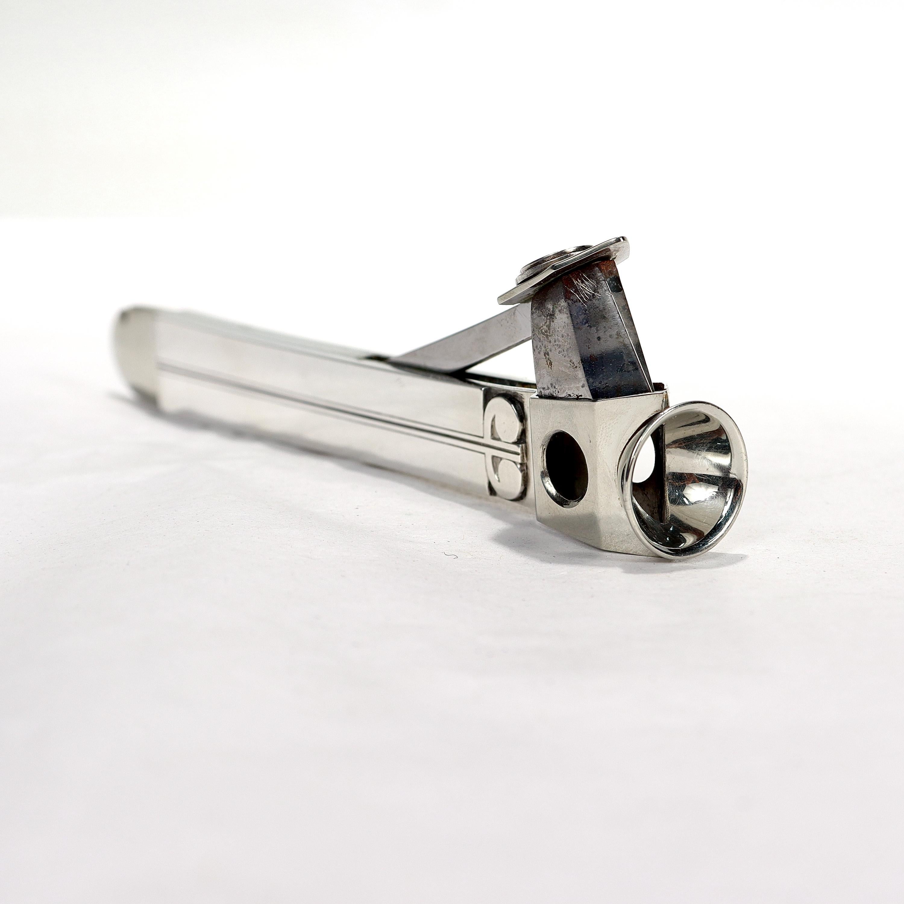 Zigarrenschliff #42B aus Sterlingsilber von Georg Jensen, Art déco 1