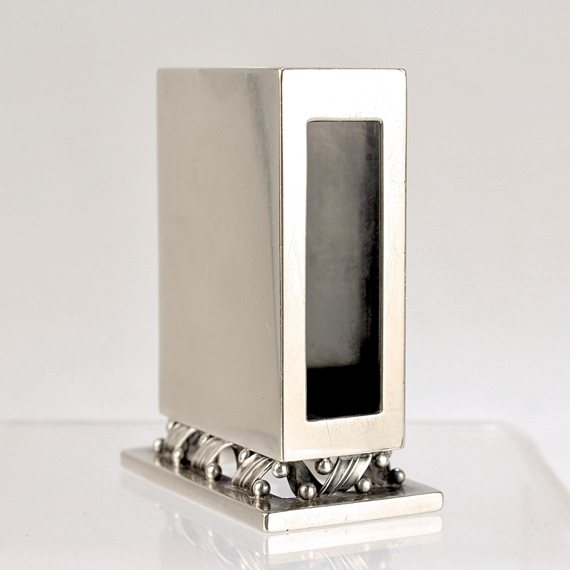 silver match box holder
