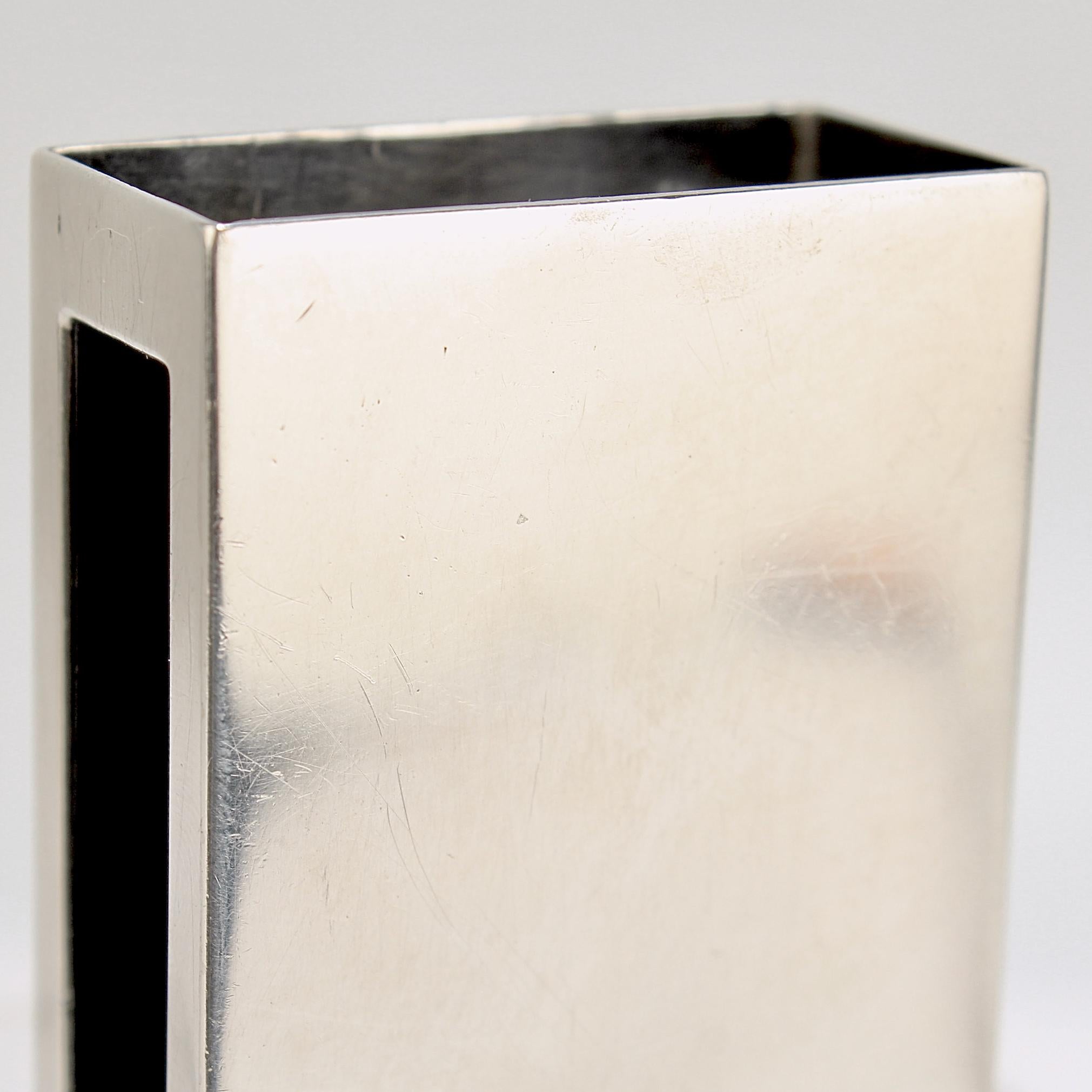 Art Deco Georg Jensen Sterling Silver Matchbox Holder No. 639 by Harald Nielsen For Sale 2