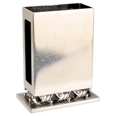 Art Deco Georg Jensen Sterling Silver Matchbox Holder No. 639 by Harald Nielsen