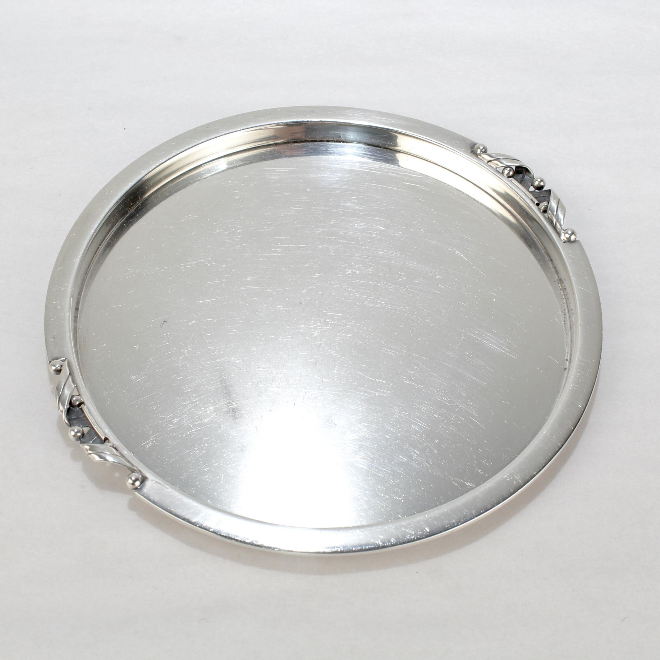 Art Deco Georg Jensen Sterling Silver Small Tray or Dish No. 639 In Good Condition In Philadelphia, PA