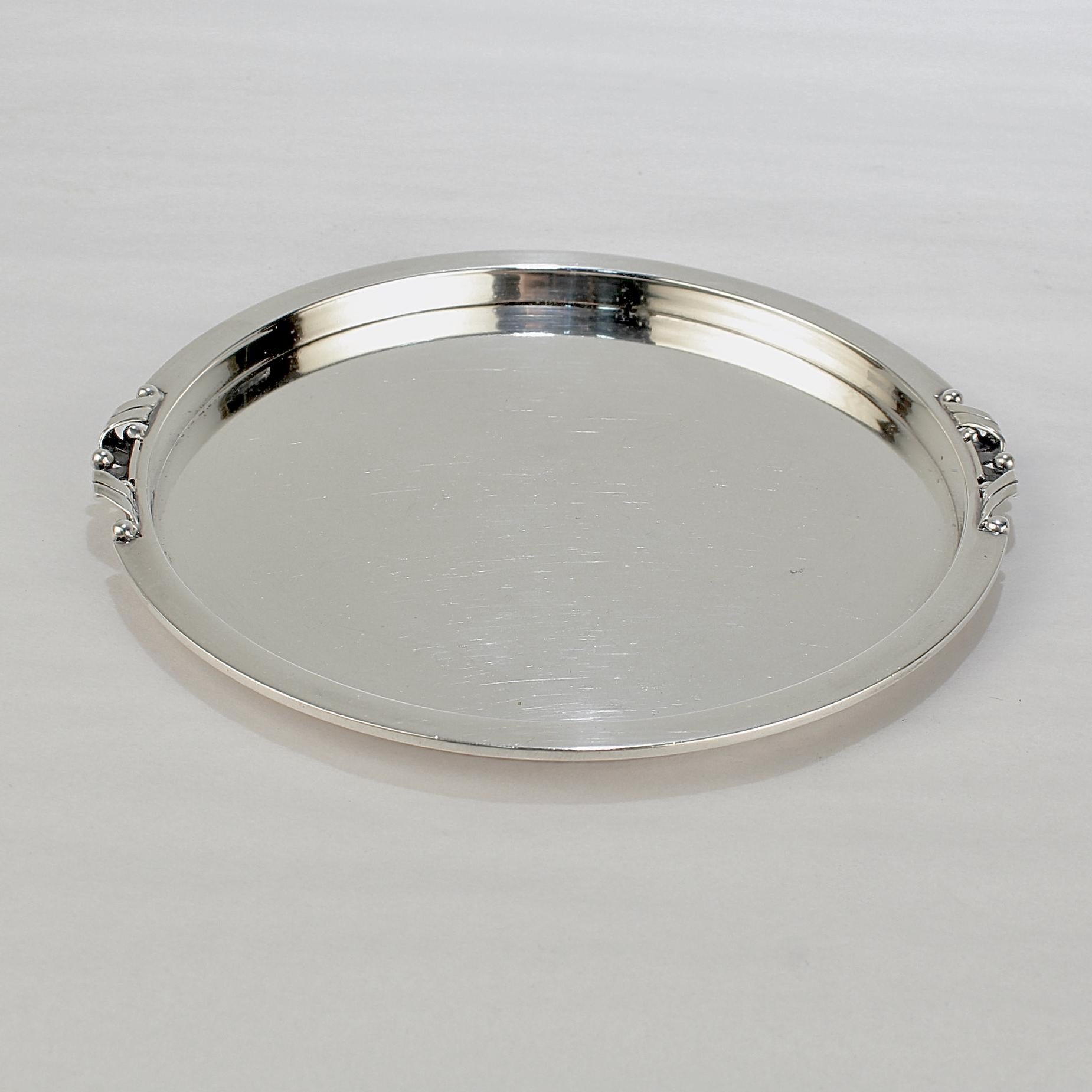 Women's or Men's Art Deco Georg Jensen Sterling Silver Small Tray or Dish No. 639