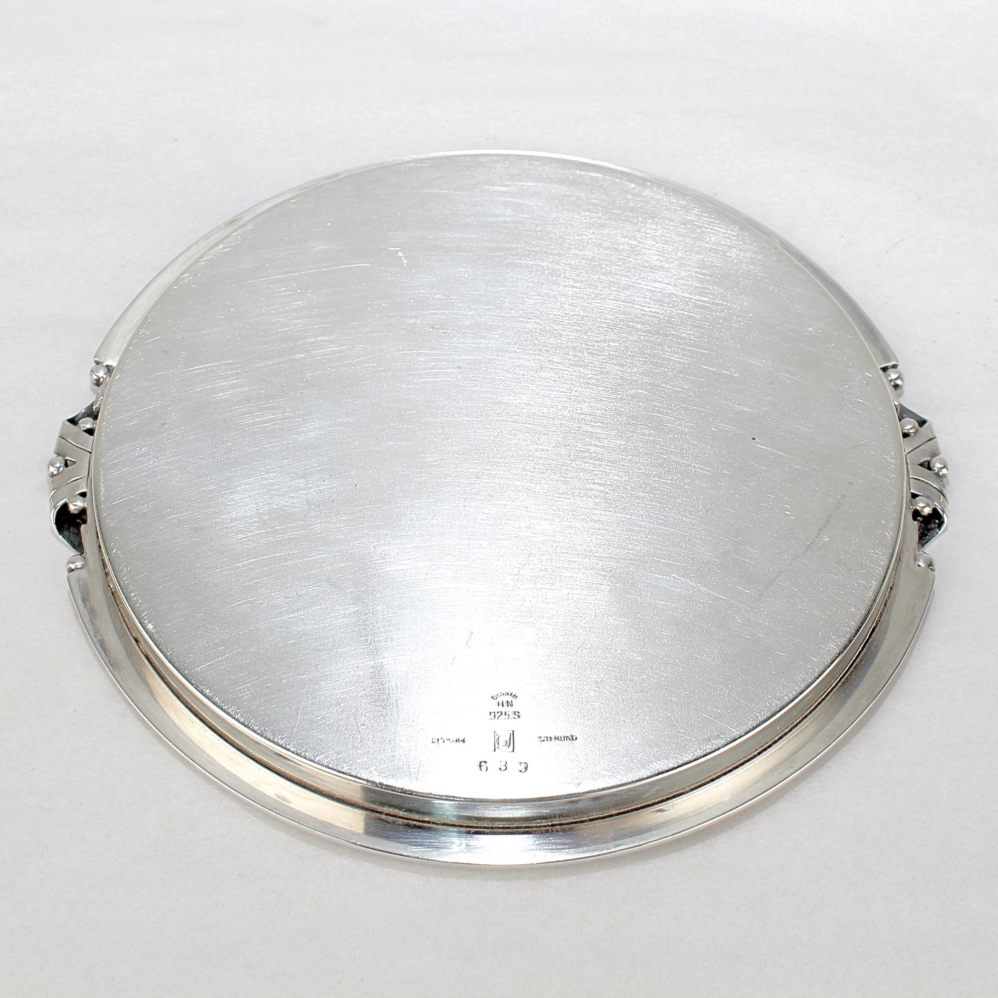 Art Deco Georg Jensen Sterling Silver Small Tray or Dish No. 639 4