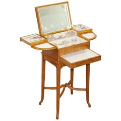 Art Deco George Betjemann & Sons Metamorphic Dressing Table Sterling Silver Set