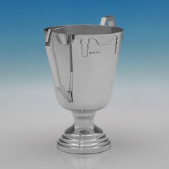 Copa trofeo Art Déco Jorge V de plata de ley de Roberts & Dore, 1935