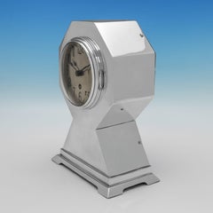 Reloj alemán Art Decó de plata .800, Gebrüder Friedländer, Berlín, circa 1930