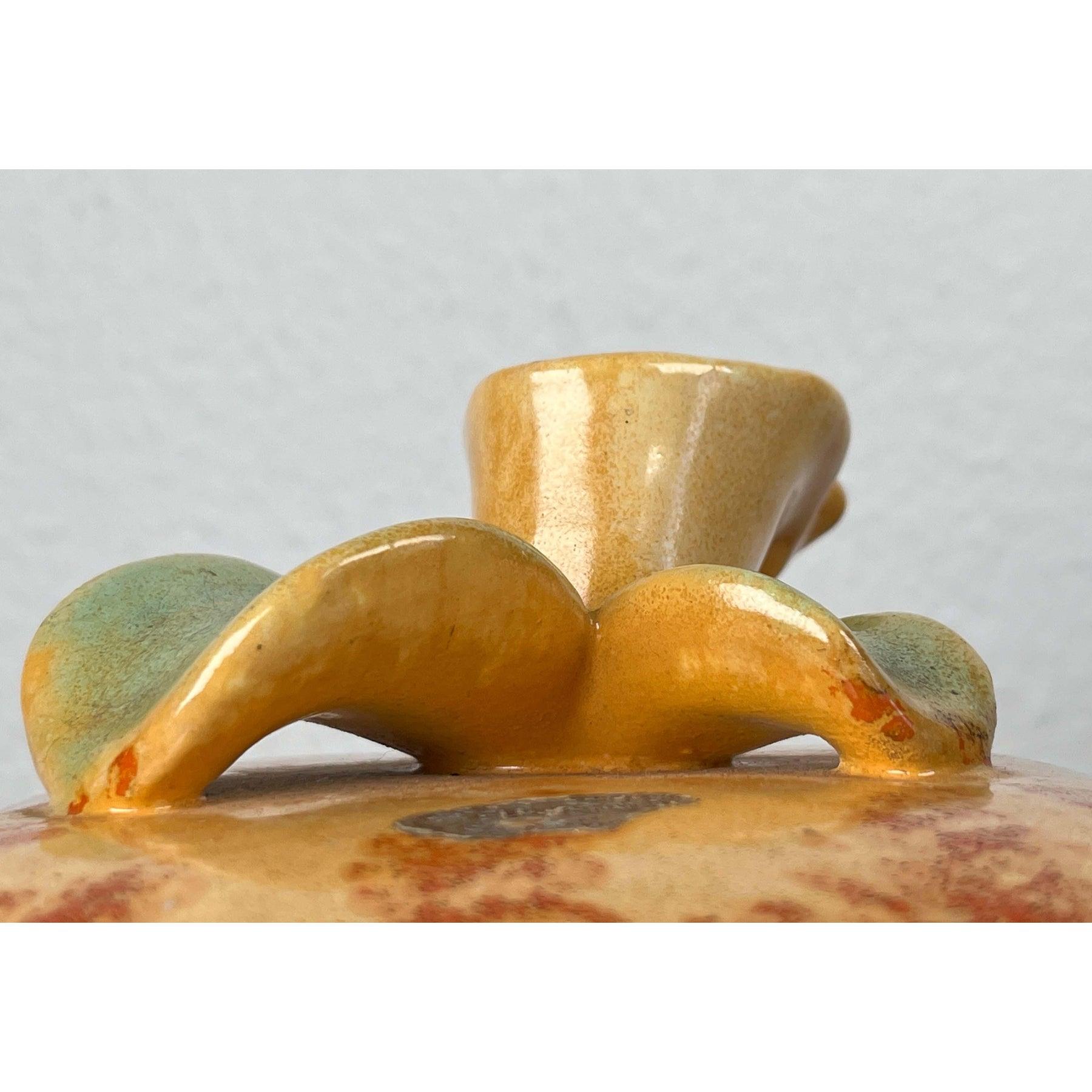 Bol Art Déco en céramique allemande avec couvercle de Carstens Pottery en vente 5