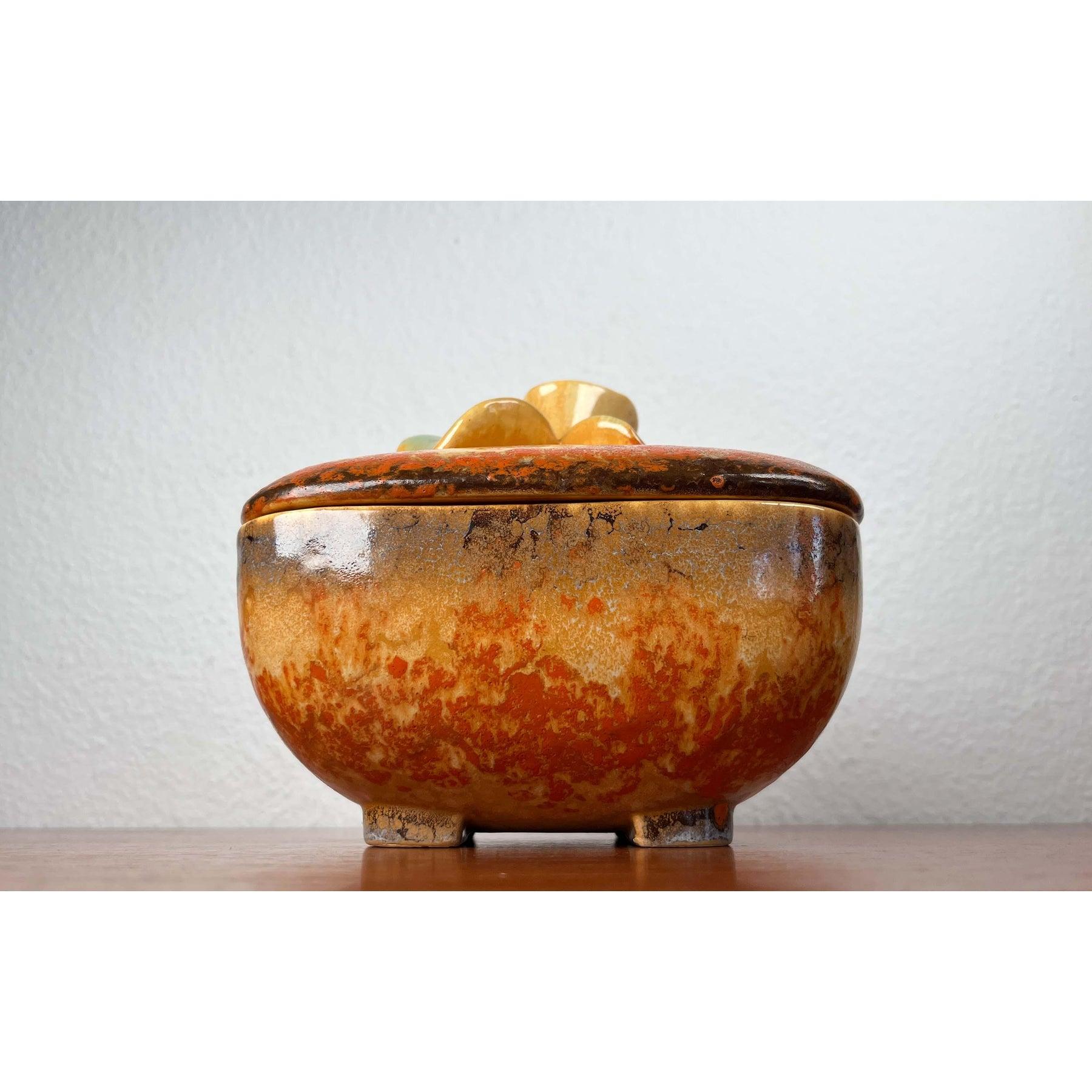 Bol Art Déco en céramique allemande avec couvercle de Carstens Pottery en vente 6
