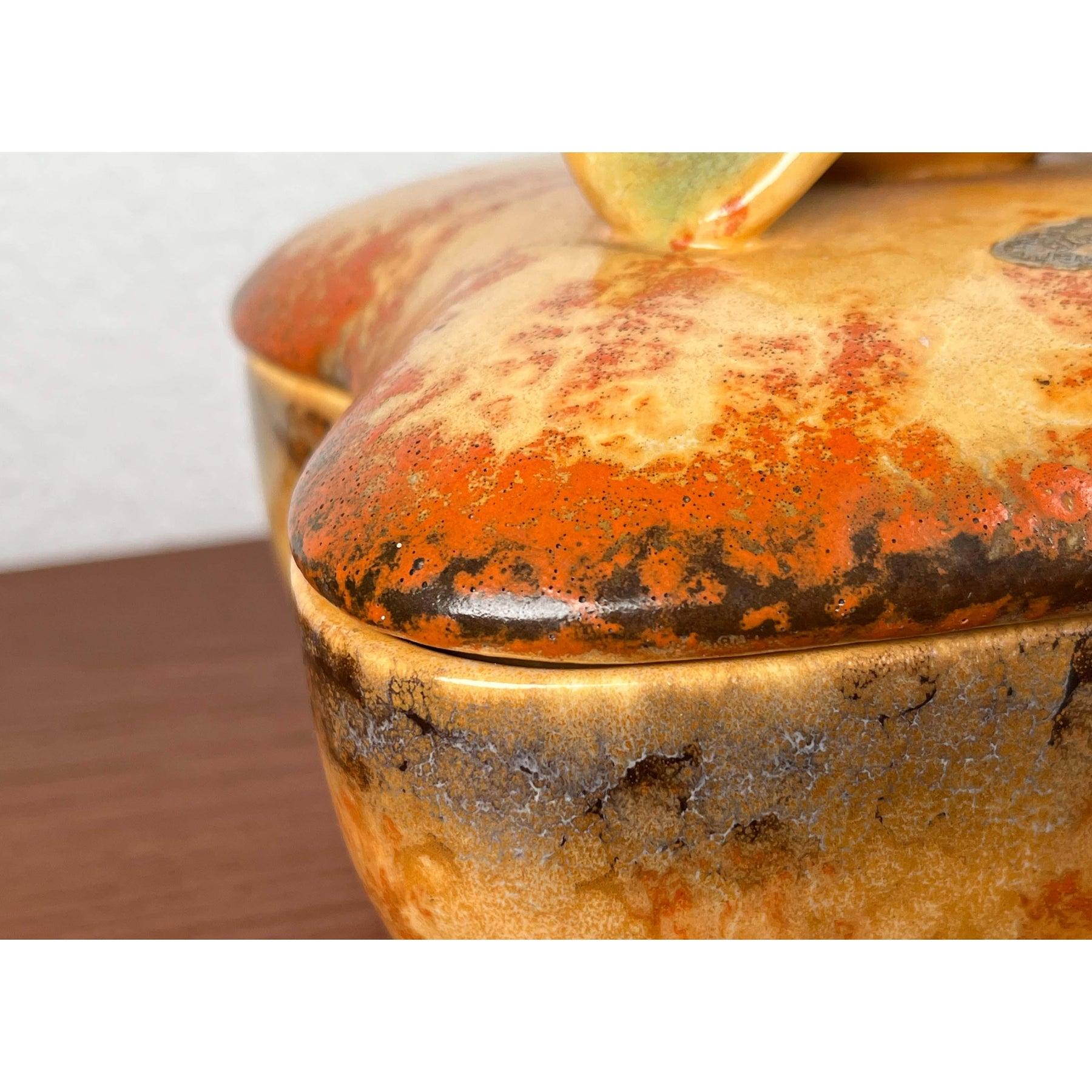 Bol Art Déco en céramique allemande avec couvercle de Carstens Pottery en vente 10