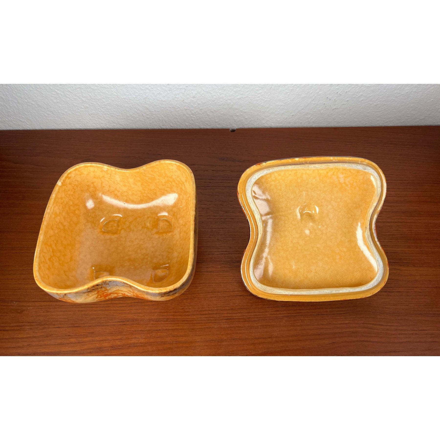 20ième siècle Bol Art Déco en céramique allemande avec couvercle de Carstens Pottery en vente