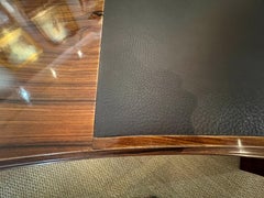 Art Deco German Curved Desk in Walnut