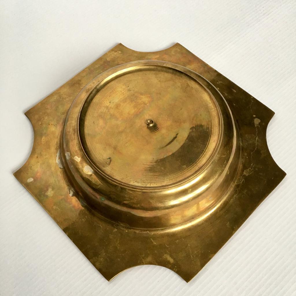 Mid-20th Century Art Deco German Gilt Brass Ashtray or Plate For Sale