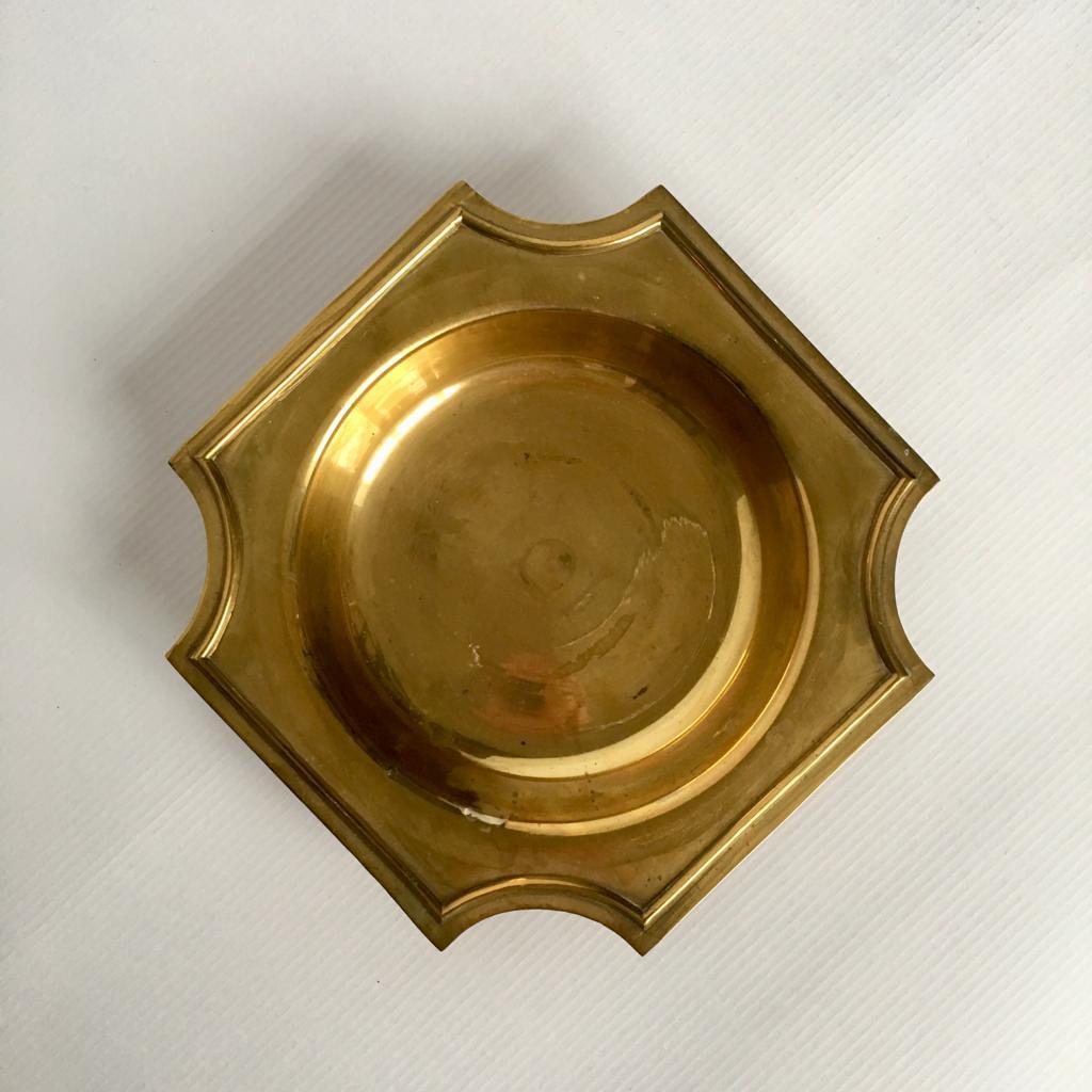Art Deco German Gilt Brass Ashtray or Plate For Sale 1