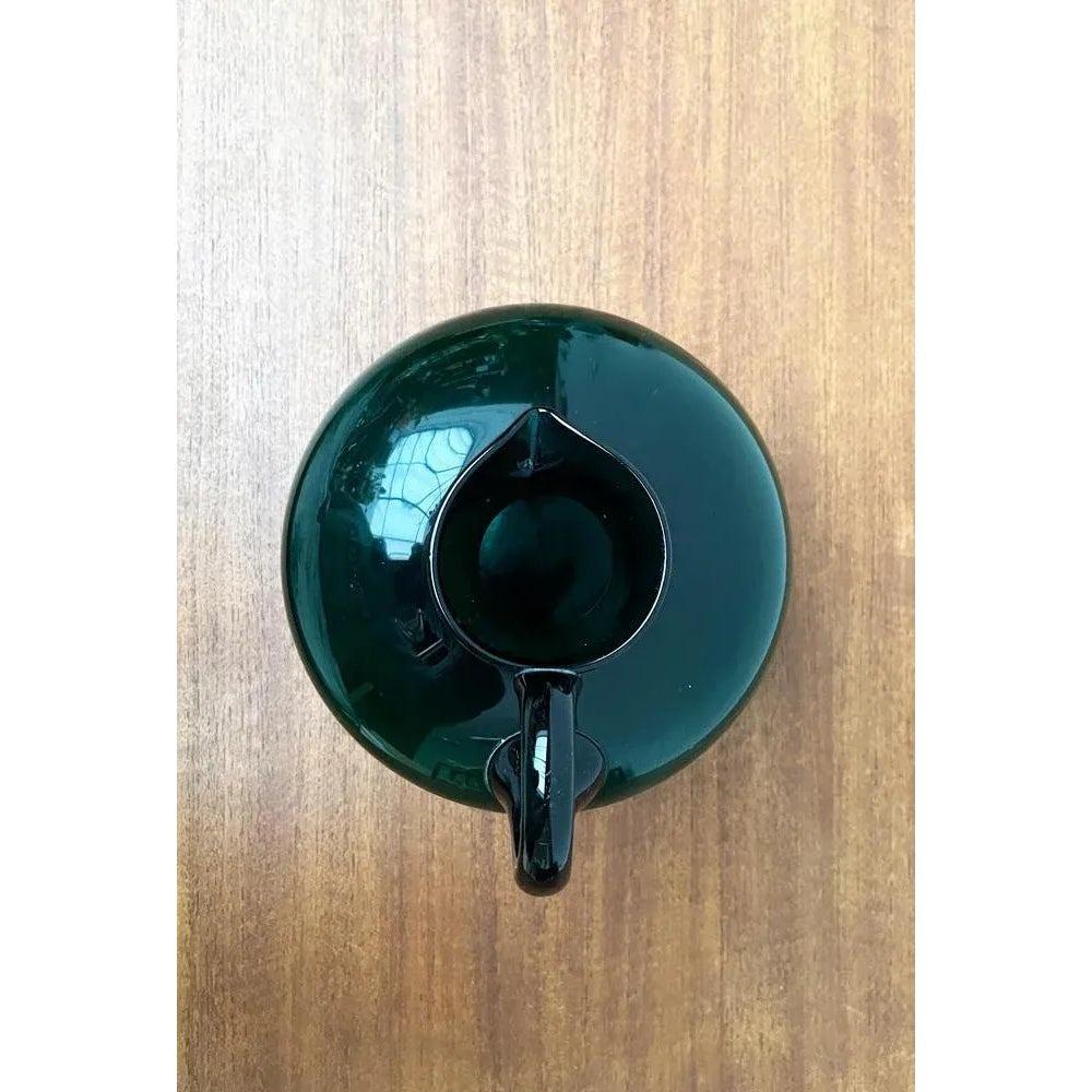 Art Deco German Green Glass Jug by Prof. Bruno Mauder, 1930s For Sale 7