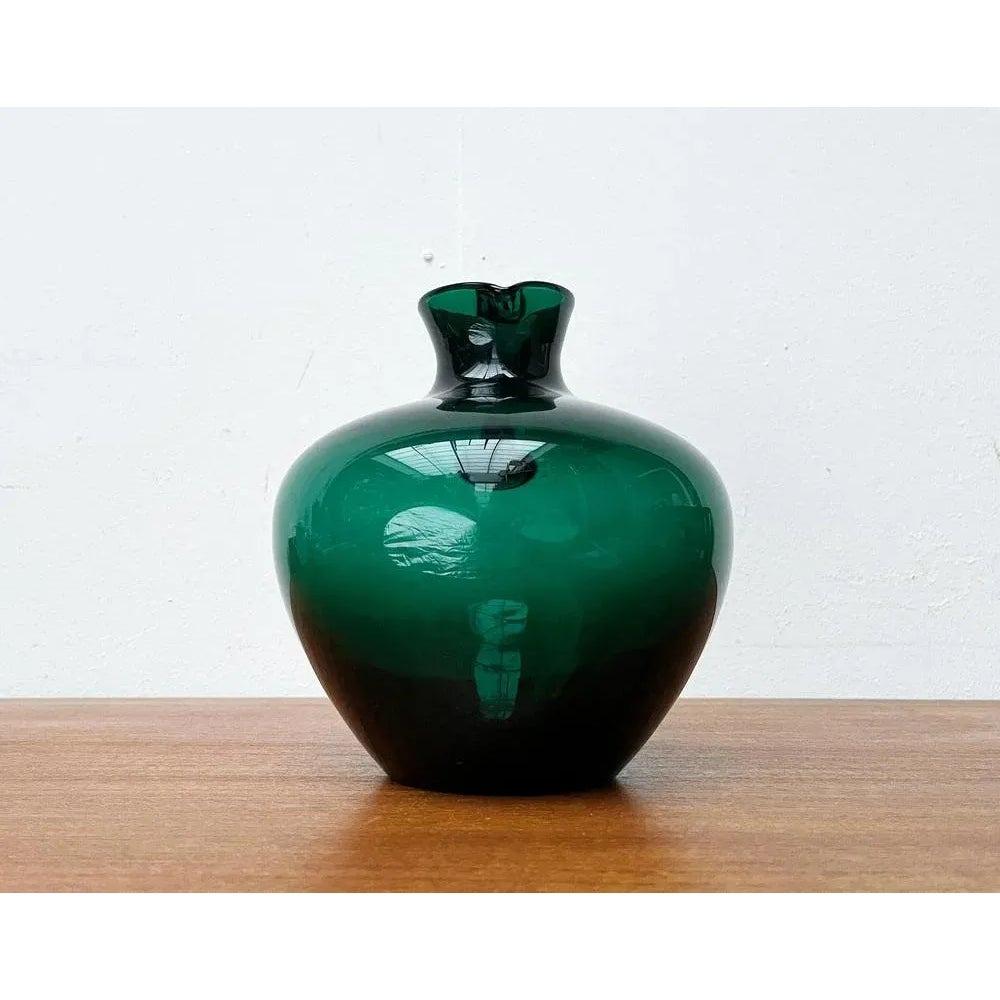 20th Century Art Deco German Green Glass Jug by Prof. Bruno Mauder, 1930s For Sale