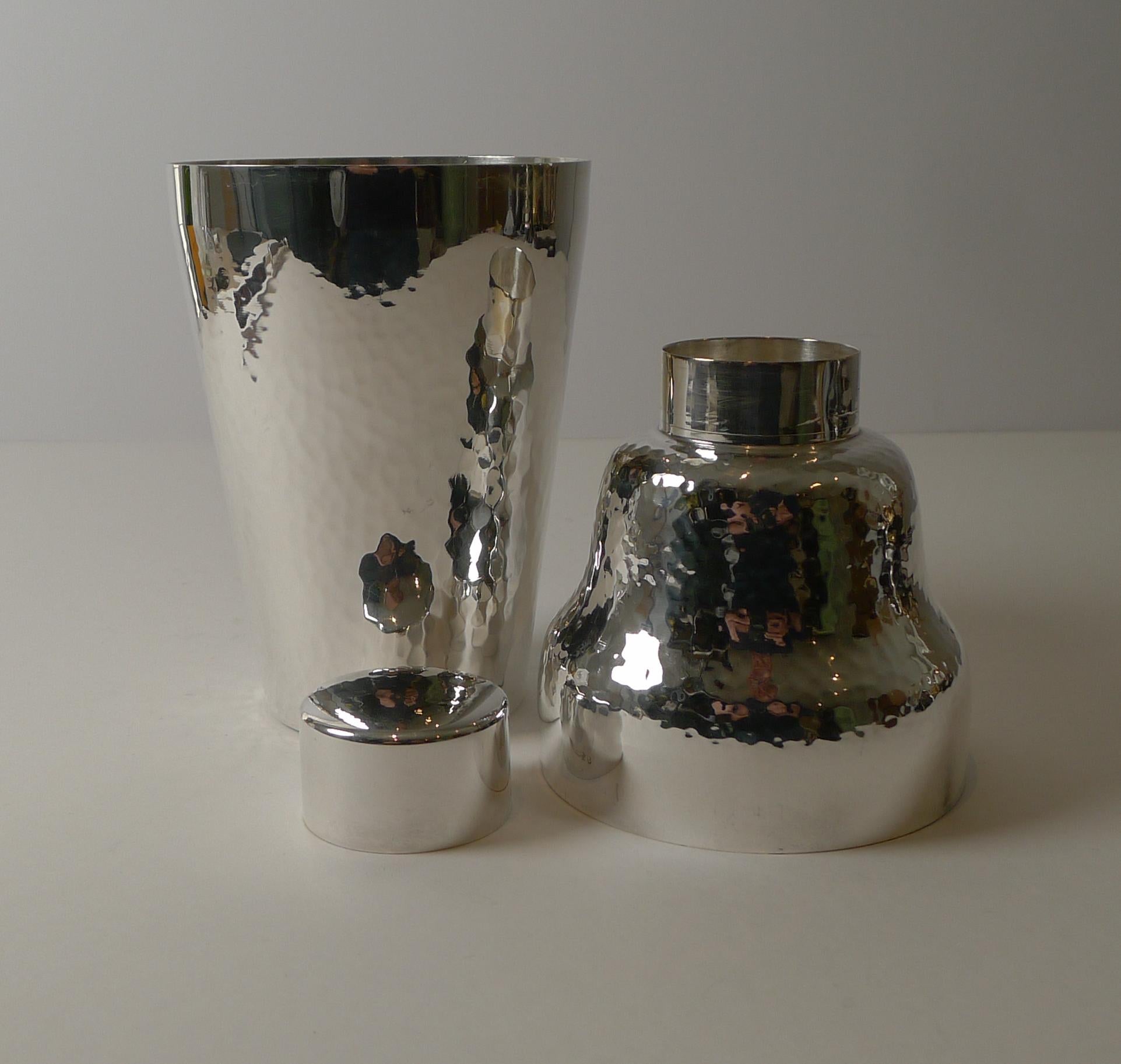 Art Deco German Silver Plated Cocktail Shaker by Carl Deffner c.1930 For Sale 9