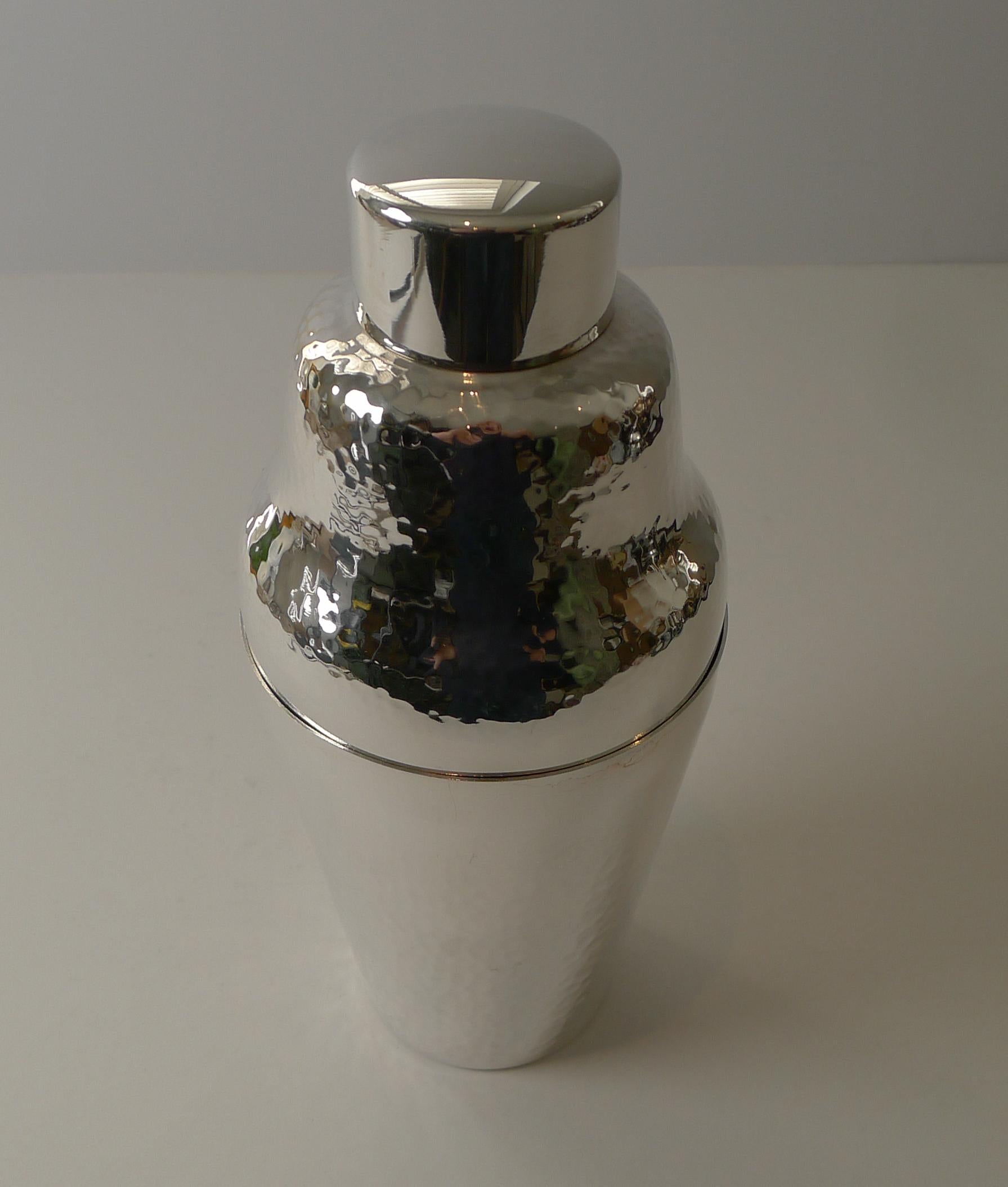 Art Deco German Silver Plated Cocktail Shaker by Carl Deffner c.1930 For Sale 3