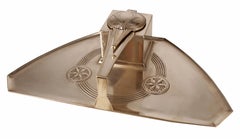 Art Déco German Silvered Metal Pen Tray and Inkwell Decorative Desk Stand by WMF
