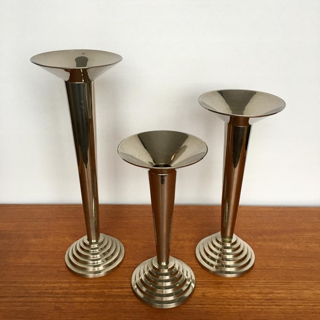 art deco candle holders