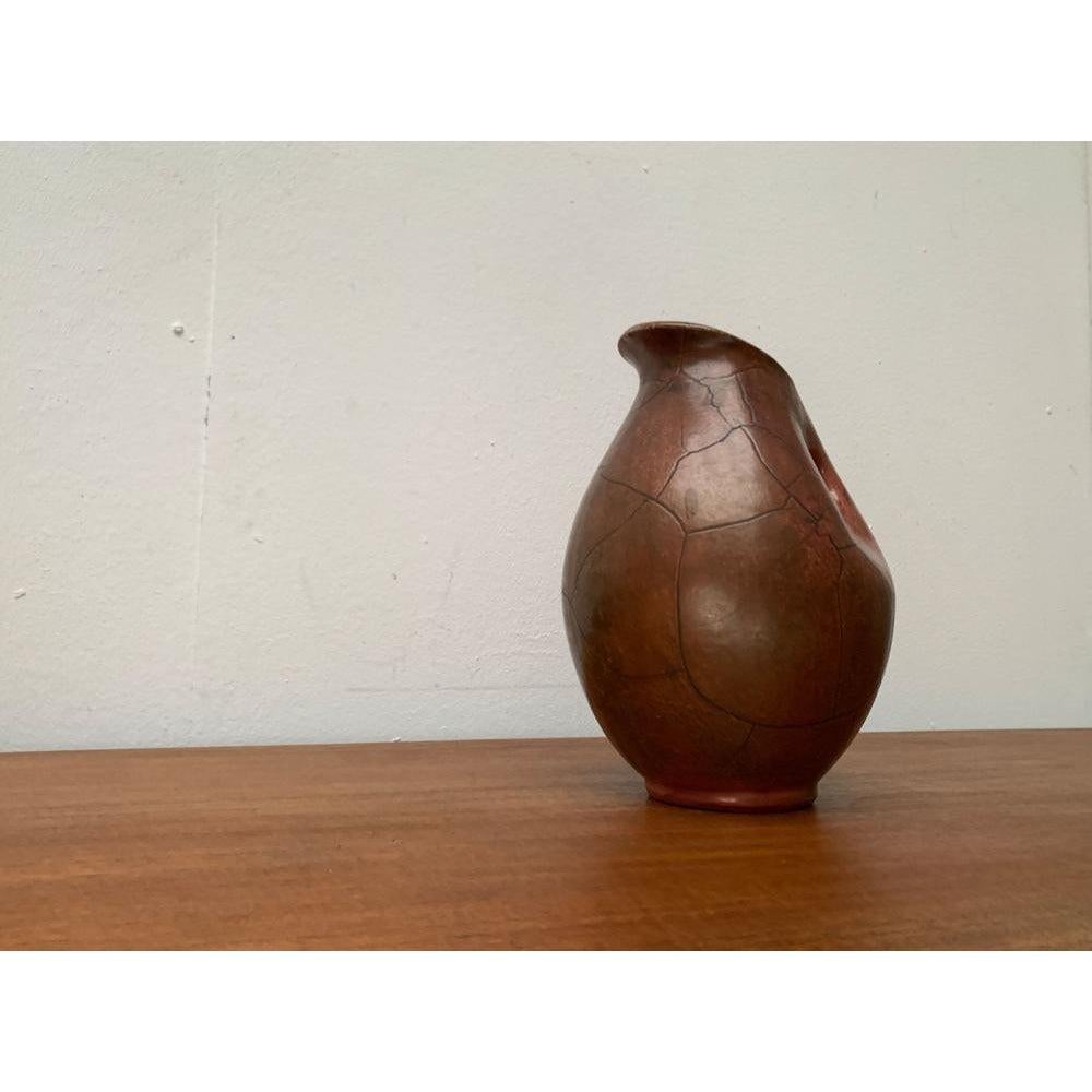 Art Deco German Studio Pottery Jug Carafe with Handle Hole by Paul Dresler For Sale 5