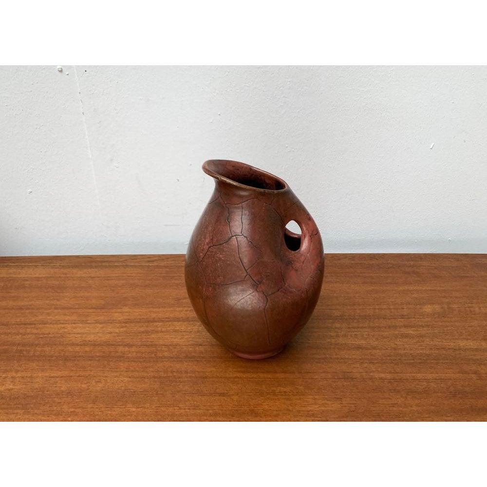 Art Deco German Studio Pottery Jug Carafe with Handle Hole by Paul Dresler For Sale 2