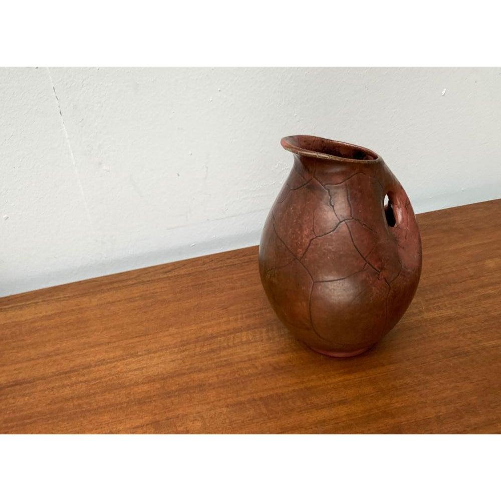 Art Deco German Studio Pottery Jug Carafe with Handle Hole by Paul Dresler For Sale 4