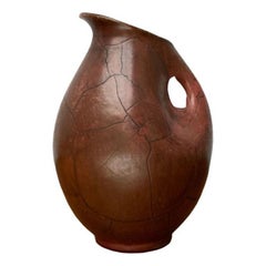 Art Deco German Studio Pottery Jug Carafe with Handle Hole by Paul Dresler