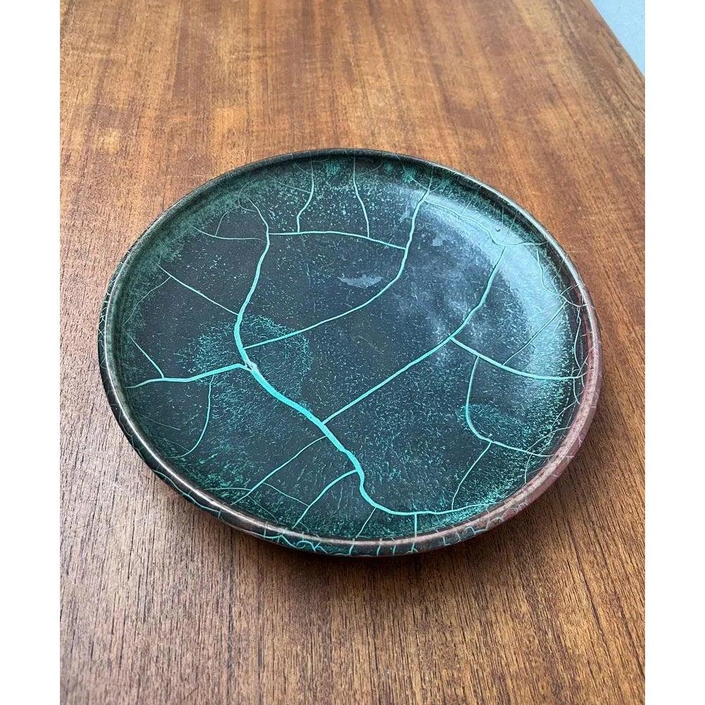 Allemand Plaque murale Art Deco German Studio Pottery par Paul Dresler, années 1940 en vente