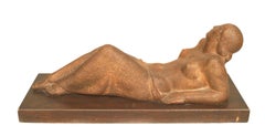 Art Moderne Terra-Cotta Nude Lady