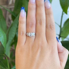 Art Deco GIA 0.90 Carat Cushion Cut Diamond Platinum Engagement Ring