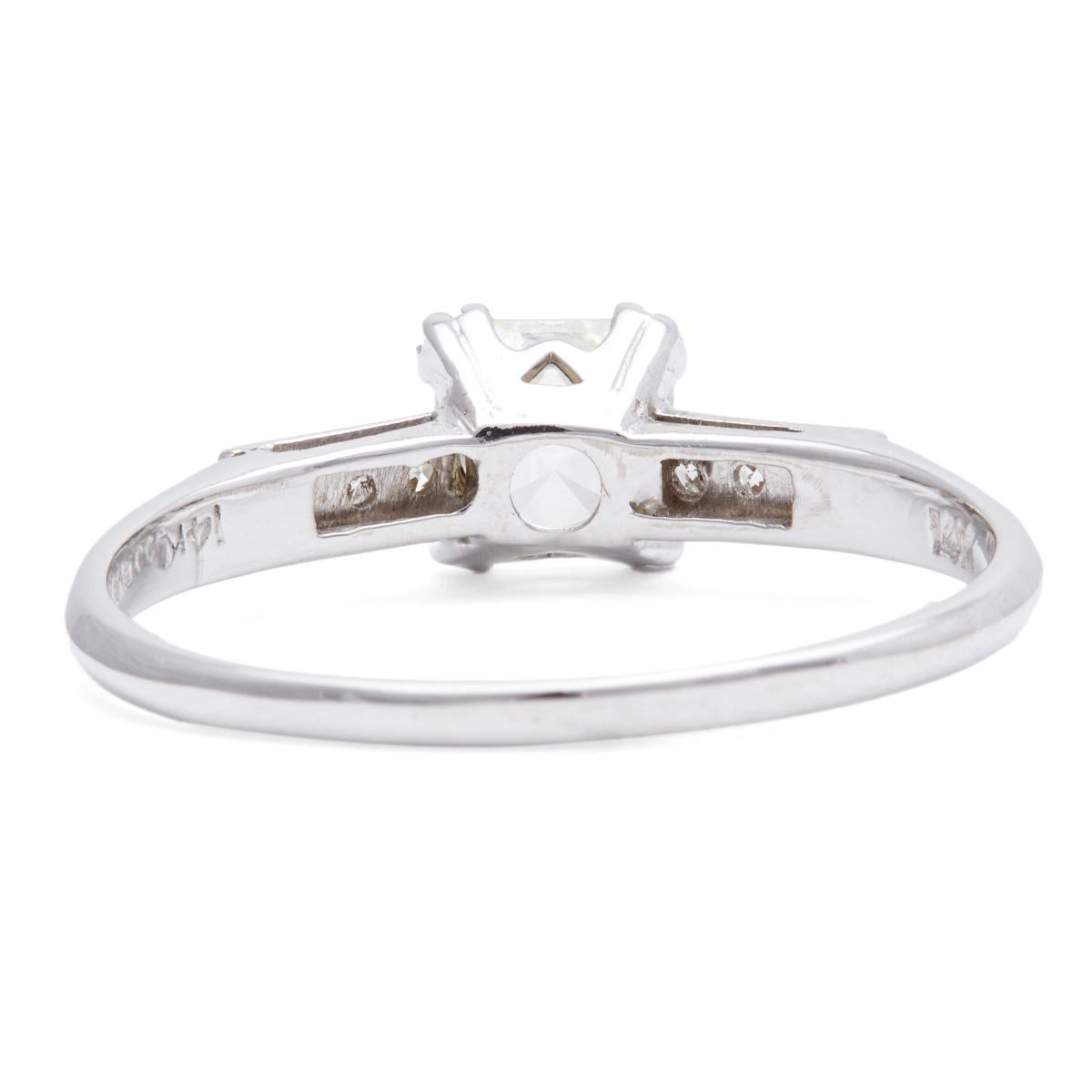 Art Deco GIA 1.01 Carats Asscher Cut Diamond Platinum Ring 2