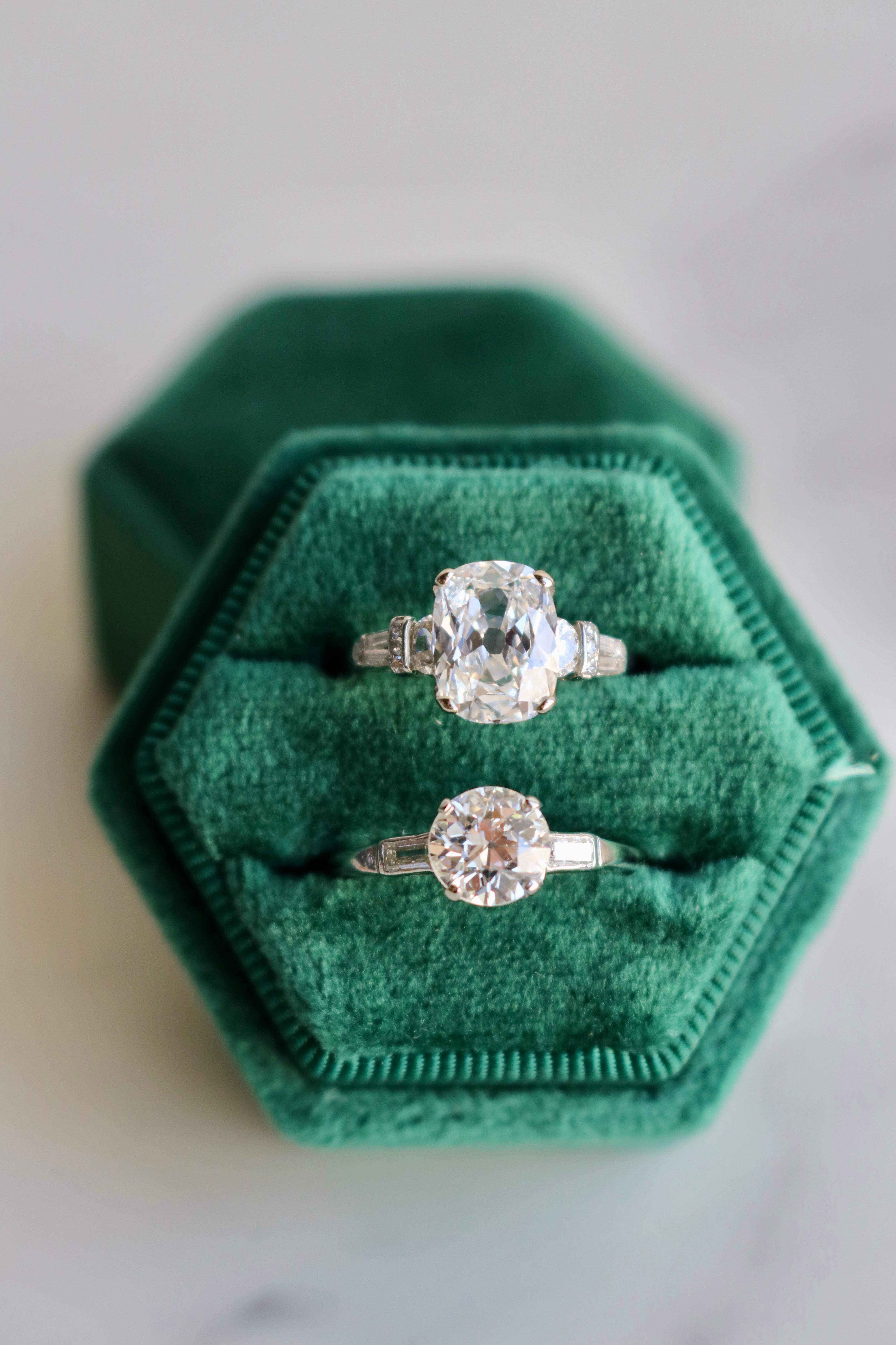 Art Deco GIA 1.20 Carat Old European Cut Diamond Platinum Engagement Ring 2