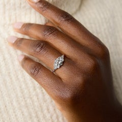 Art Deco GIA 1.38 carat old European cut diamond platinum engagement ring