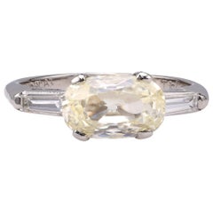 Art Deco GIA 1.52 Carat Old Mine Cut Diamond Platinum Ring Art Deco GIA 1.52 Carat Old Mine Cut Diamond Platinum Ring