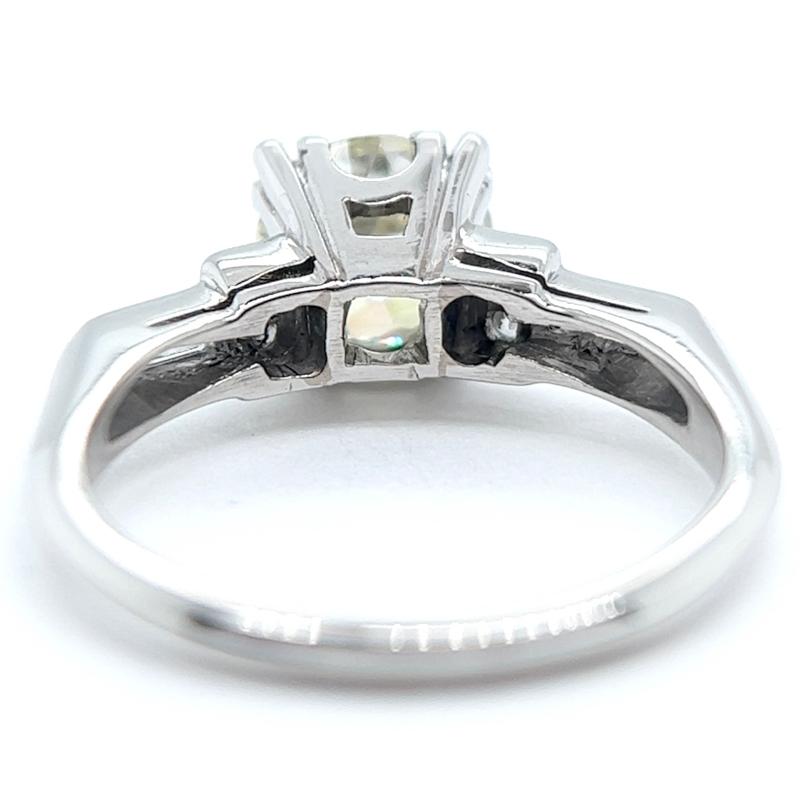 Art Deco GIA 1.59 Carats Old European Cut Diamond Platinum Ring 2